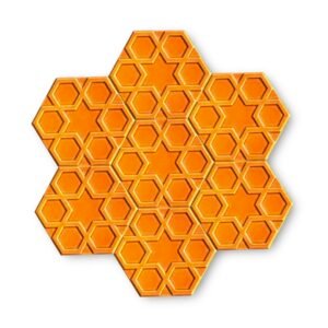 Dekozen Hexagon 15x17 cm Türkmen Yıldızı Tarçın Çatlak Sırlı El Yapımı Seramik