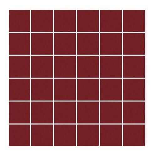 VitrA 5x5 cm Color Parlak Bordo Porselen Karo