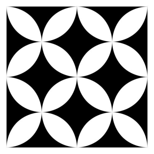 VitrA 15x15 cm Retromix Mat Siyah-Beyaz Porselen Karo