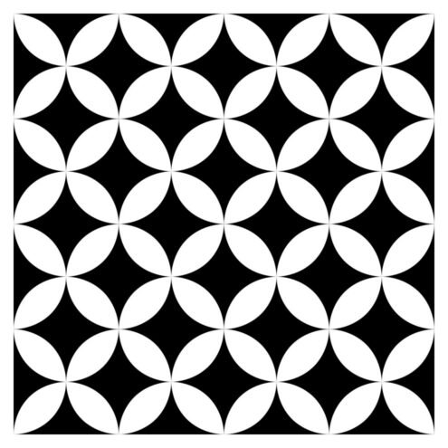 VitrA 15x15 cm Retromix Mat Siyah-Beyaz Porselen Karo