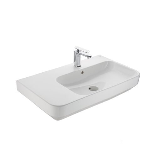 Kale Fold 80 cm Beyaz Etajerli Lavabo