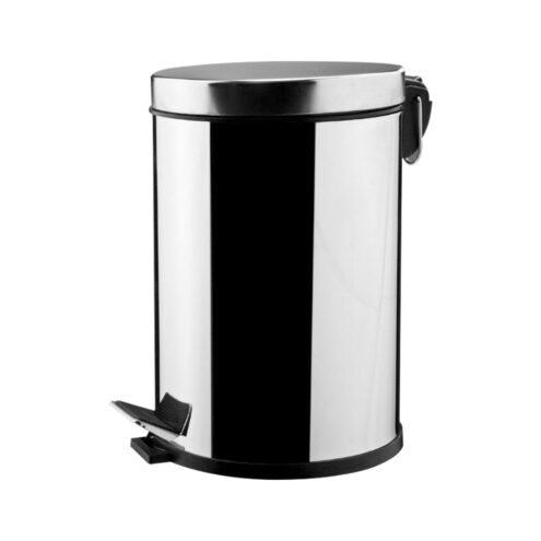 Kale Public 12 lt Kapaklı Paslanmaz Çöp Kutusu