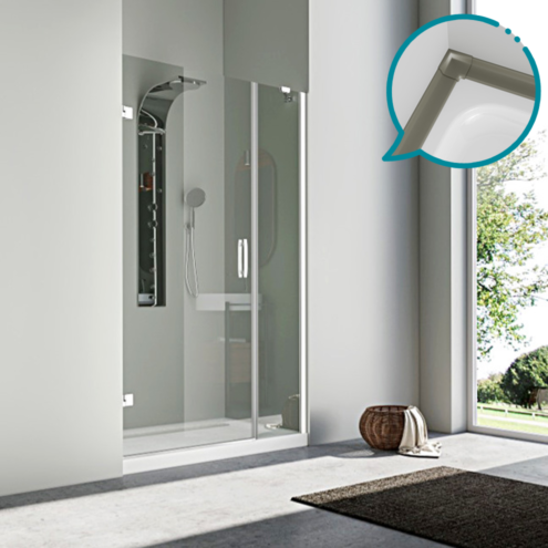 Pakduş Karizma 120 cm 2 Duvar Arası 1 Sabit 1 Açılır Kum Beji Duşakabin