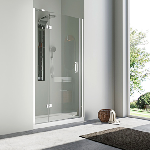 Pakduş Karizma 120 cm 1 Sabit 1 Açılır Mat Eloksal Duşakabin