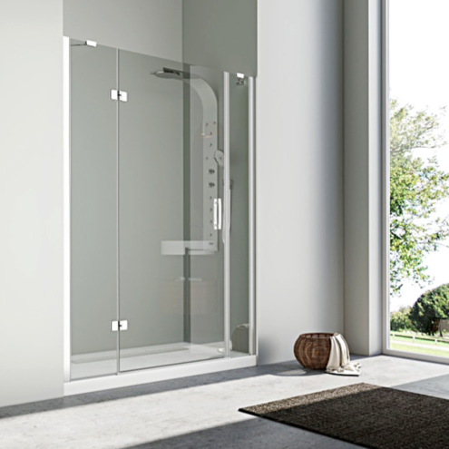 Pakduş Karizma 110 cm 2 Duvar Arası 2 Sabit 1 Açılır Mat Eloksal Dikdörtgen Duşakabin