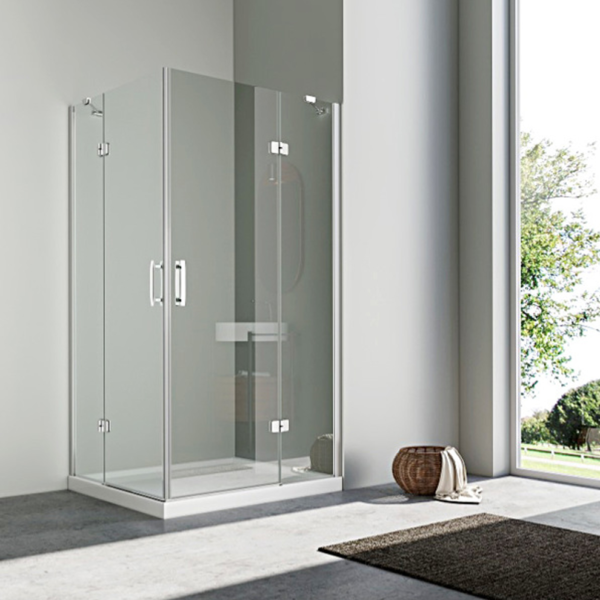 Pakduş Karizma 100x100 cm 2 Sabit 2 Açılır Parlak Eloksal Duşakabin