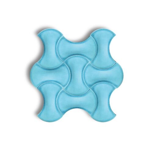 Dekozen Kemik 12x20 cm Turkuaz Çatlak Sırlı El Yapımı Seramik