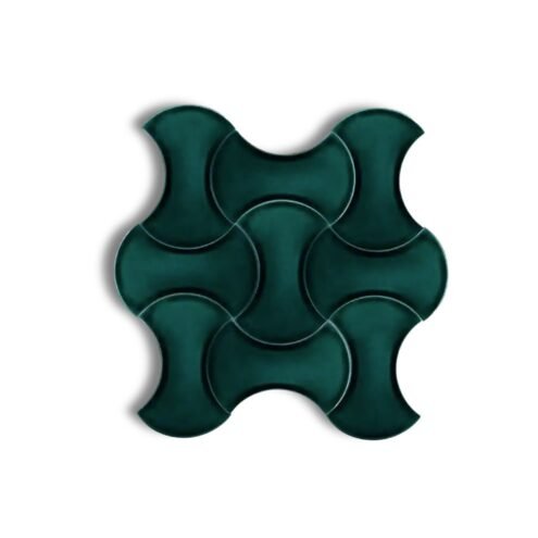 Dekozen Kemik 12x20 cm Zümrüt Yeşili Çatlak Sırlı El Yapımı Seramik