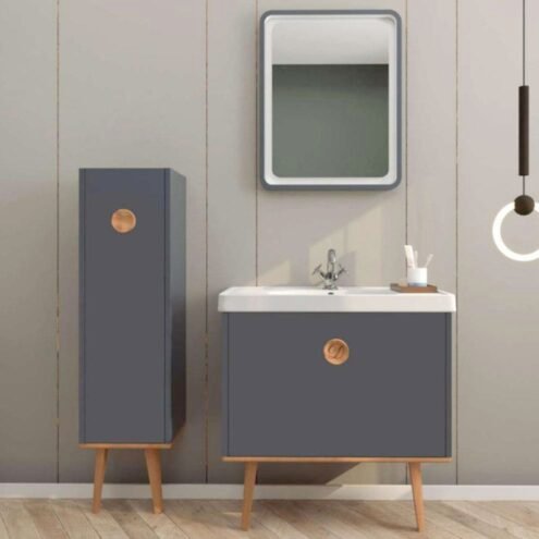 Denko Lubia 80 cm Lake Banyo Dolabı Takımı