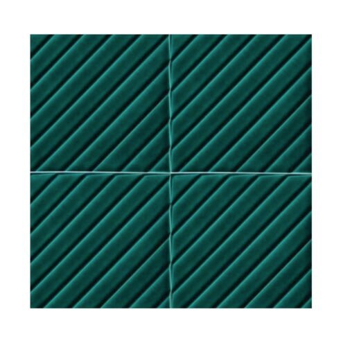 Dekozen Linea 20x20 cm Zümrüt Yeşili Çatlak Sırlı El Yapımı Seramik