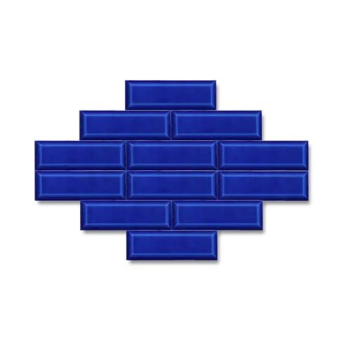 Dekozen Metro 7x21 cm Kobalt Çatlak Sırlı El Yapımı Seramik