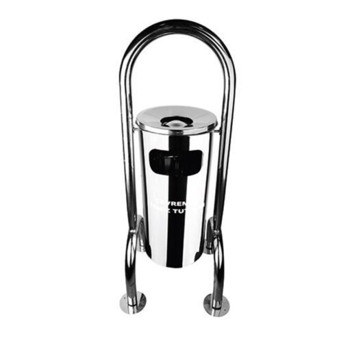 MaxiFlow 304 Kalite Paslanmaz Krom Bahçe Çöp Kovası