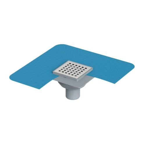 MaxiFlow Tekstil Membranlı 10x10 cm 100 mm Alt Çıkış Yer Süzgeci