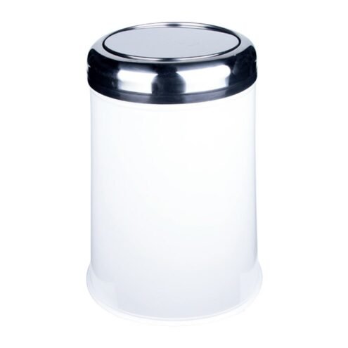 MaxiFlow 8 Litre Beyaz Pratik Kapak Çöp Kovası