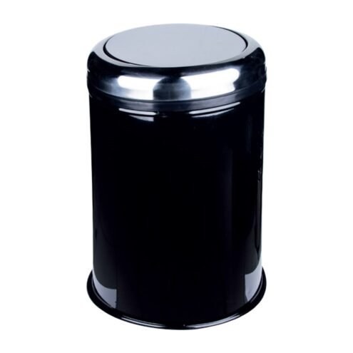 MaxiFlow 8 Litre Siyah Pratik Kapak Çöp Kovası