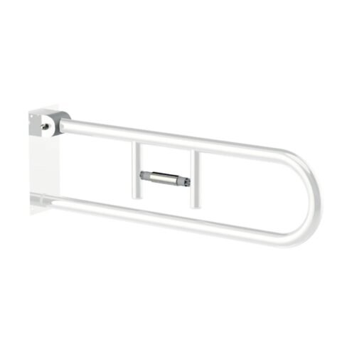 MaxiFlow Beyaz Mafsallı Orta Tuvalet Kağıtlıklı Tutunma Barı