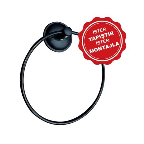 MaxiFlow Sarmaşık Black Yuvarlak Havluluk