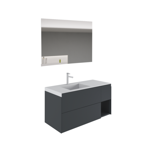 Orka Milano 100 cm Banyo Dolabı