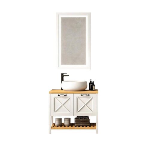 Damla Murano 80 cm Banyo Dolabı Takımı