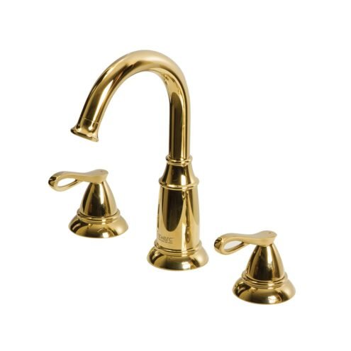 Newarc Golden 3 Delikli Altın Lavabo Bataryası