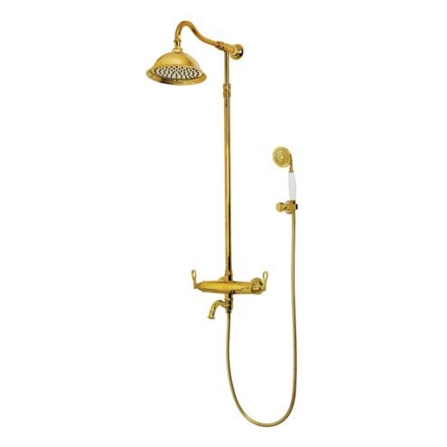 Newarc Golden Altın Banyo Bataryalı Duş Kolonu