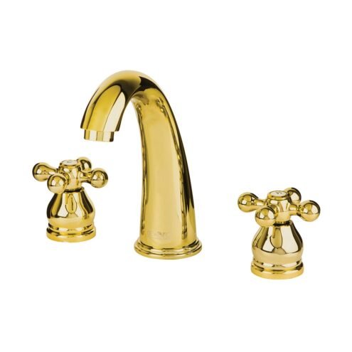 Newarc Nostalgic 3 Delikli Altın Lavabo Bataryası