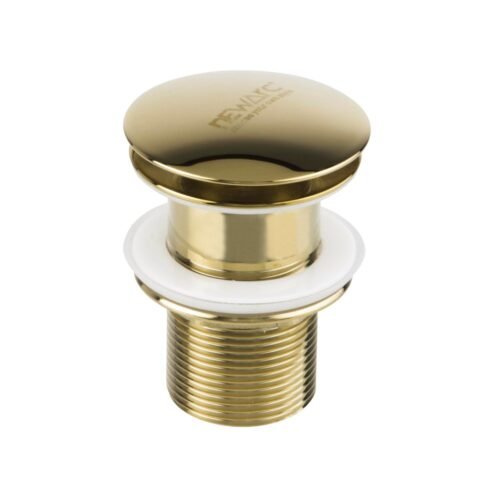 Newarc Taşma Deliksiz Pop Up Altın Lavabo Sifonu