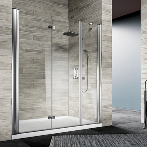 Pakduş Nova 2 Duvar Arası 1 Sabit 2 Açılır Dikdörtgen Duşakabin