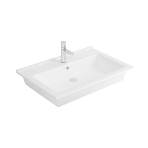 Newarc Silver Slim 55 cm Beyaz Etajerli Lavabo