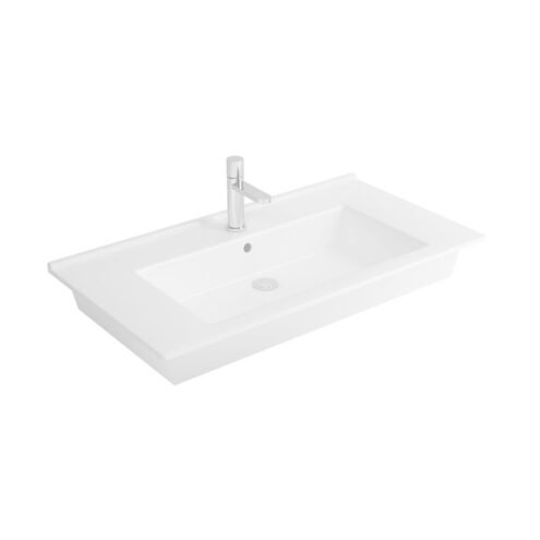 Newarc Silver Slim 65 cm Beyaz Etajerli Lavabo