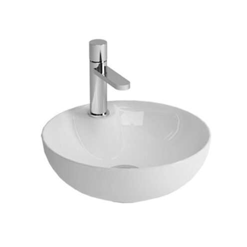Newarc Newart 48 cm Beyaz Oval Tezgah Üstü Lavabo