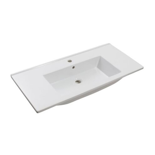 Newarc Silver Slim 100 cm Beyaz Etajerli Lavabo