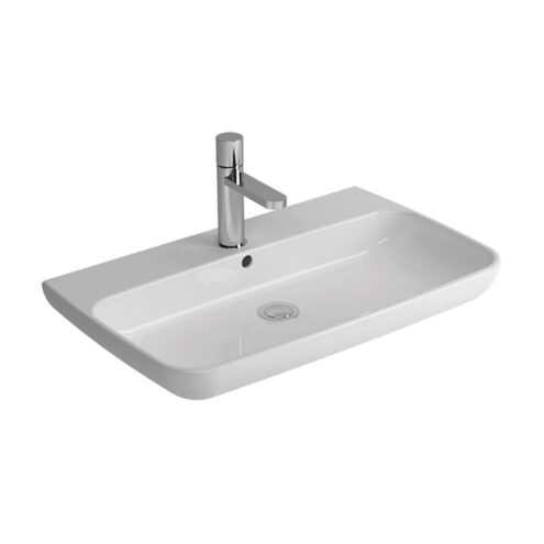 Newarc Exen 80 cm Beyaz Tezgah Üstü Lavabo