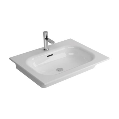 Newarc Natural 60 cm Beyaz Etajerli Lavabo