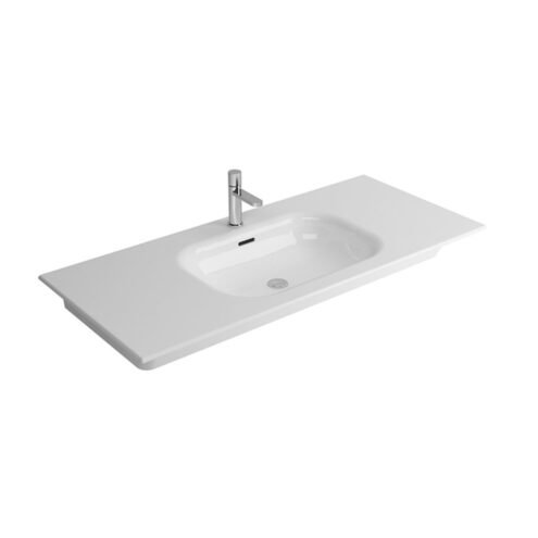 Newarc Natural 120 cm Beyaz Etajerli Lavabo