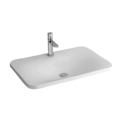 Newarc Drop 65 cm Beyaz Tezgah Üstü Lavabo