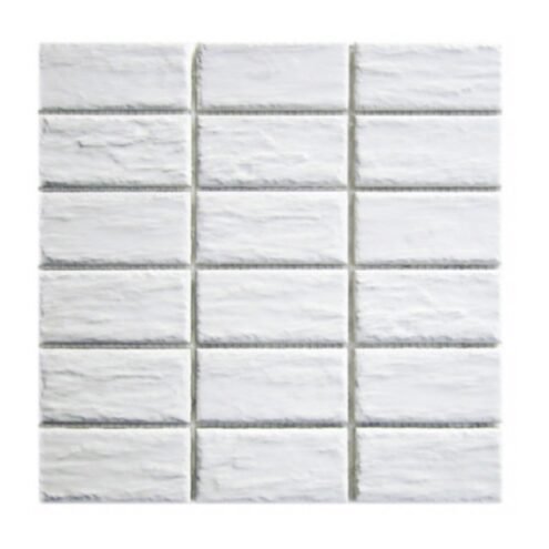 Fionart Ondoso Beyaz 5x10 cm Porselen Mozaik