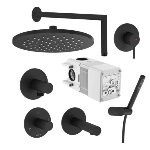VitrA Origin Mat Siyah Ankastre Duş Seti