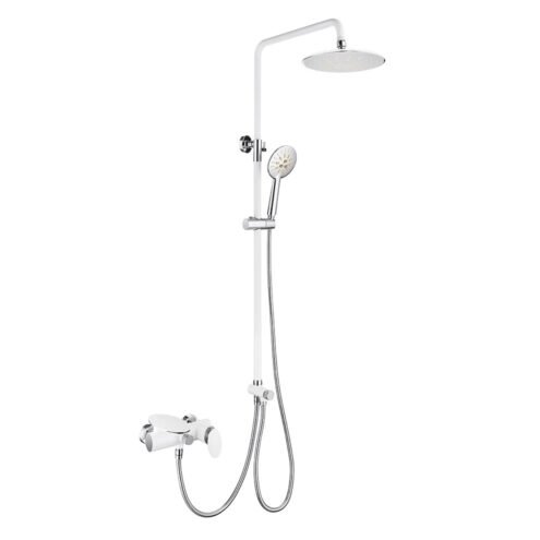 Orka Nest Beyaz/Krom Duş Kolonu