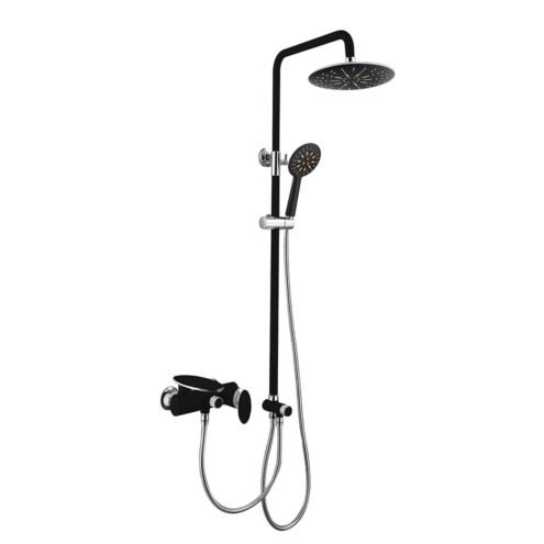 Orka Nest Siyah/Krom Duş Kolonu