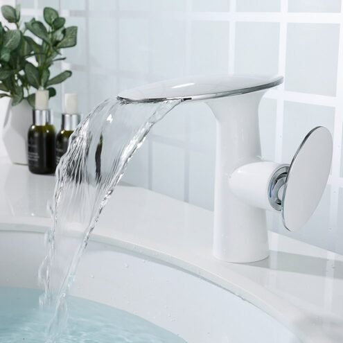 Orka Nest Beyaz Lavabo Bataryası (Şelale Akışlı)