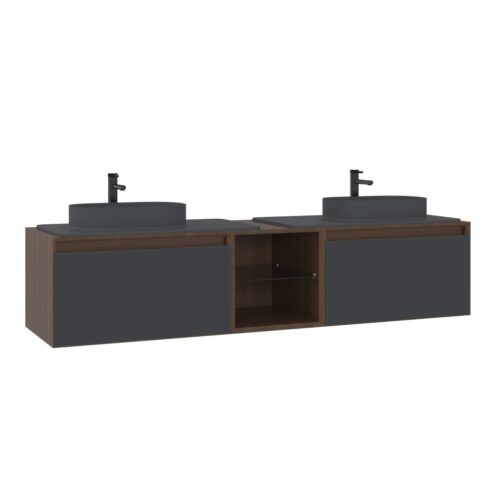 Orka Pacific 180 cm Çift Gözlü Lavabo Alt Dolabı