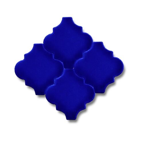 Dekozen Ottoman Düz 12x12 cm Kobalt Çatlak Sırlı El Yapımı Seramik