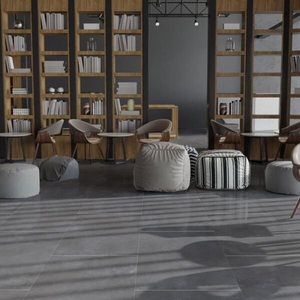 QUA 60x60 cm Luna Cool Grey Rec - Semı Lappato 1. Sınıf Sırlı Granit