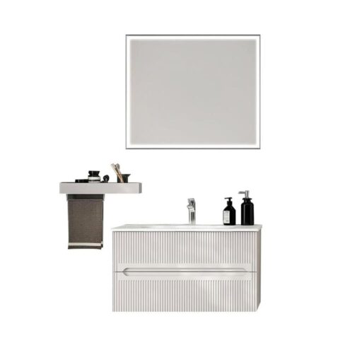 Damla Prado 80 cm Banyo Dolabı Takımı