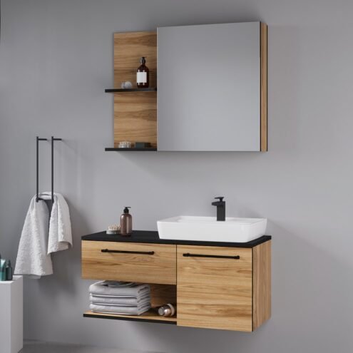 Denko Piramit 90 cm Banyo Dolabı