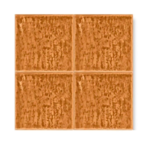 Dekozen Rustik Düz 13x13 cm Tarçın Çatlak Sırlı El Yapımı Seramik