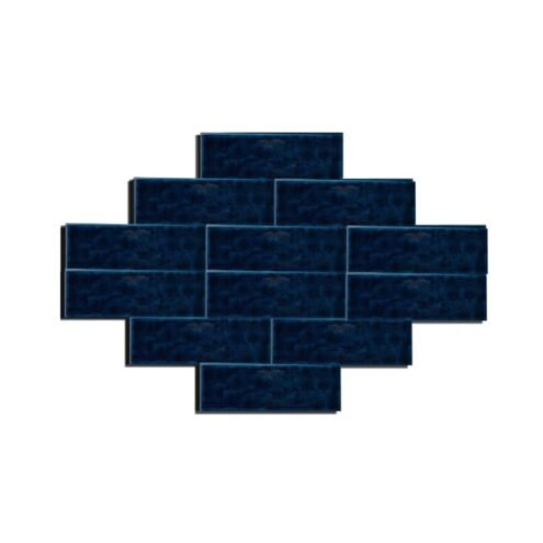 Dekozen Rustik 7x21 cm Petrol Mavisi Çatlak Sırlı El Yapımı Seramik