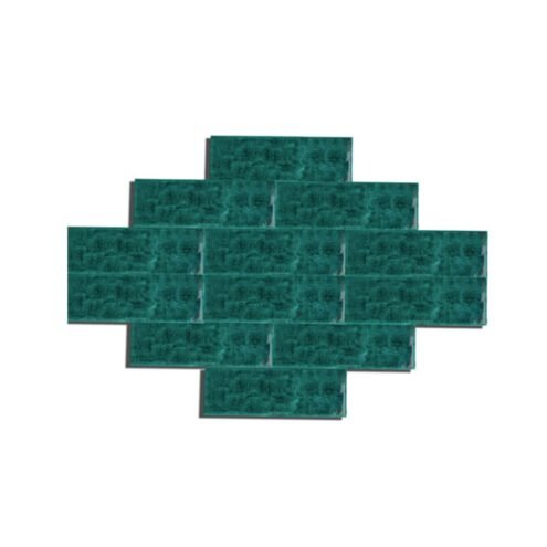 Dekozen Rustik 7x21 cm Zümrüt Yeşili Çatlak Sırlı El Yapımı Seramik