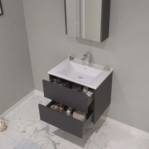 Orka Side 65 cm Çekmeceli Lavabo Alt Dolabı
